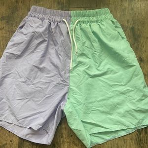 Romwe color block shorts